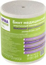 Bona Mente! Бинт Лайт эластичный компрессионный, 8 см х 3 м, 1 шт, с застежкой, высокой растяжимости фото