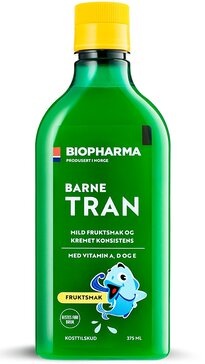 Biopharma Норвежский Рыбий жир из печени арктической трески для детей, жидкость для приема внутрь, 375 мл, 1 шт, фрукты фото