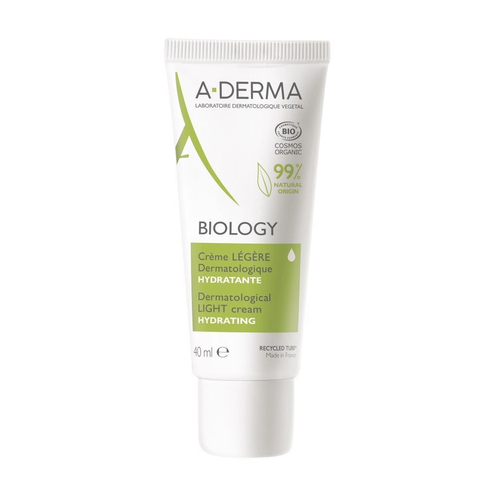 A-Derma Biology Крем легкий увлажняющий дерматологический для хрупкой кожи, крем, 40 мл, 1 шт. фото