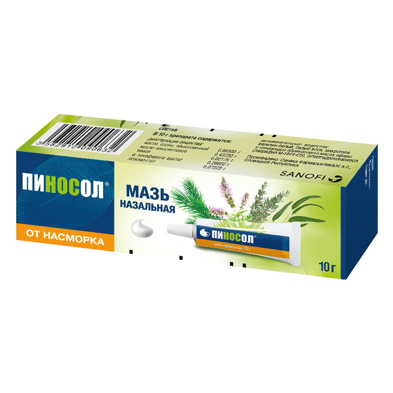 Пиносол, мазь назальная, 10 г, 1 шт. фото