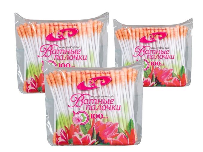Ватные палочки, 100 шт, пакет-зип фото