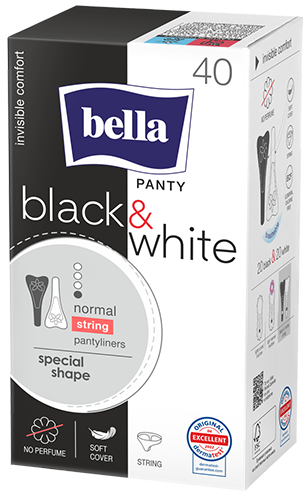 Bella Panty slim Black&White, прокладки ежедневные, 40 шт. фото