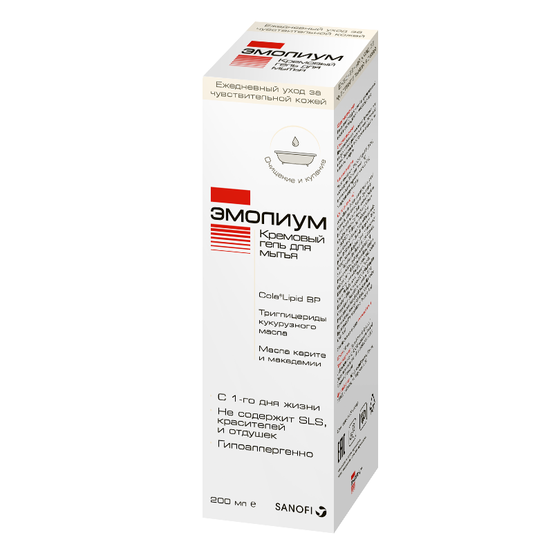 ЭМОЛИУМ кремовый гель для мытья, гель для тела, 200 мл, 1 шт. фото