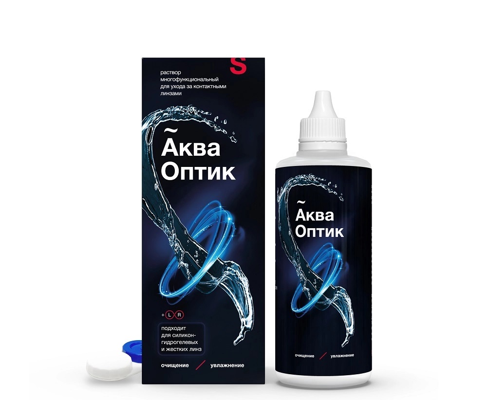 АкваОптик, раствор для обработки и хранения контактных линз, 250 мл, 1 шт. фото