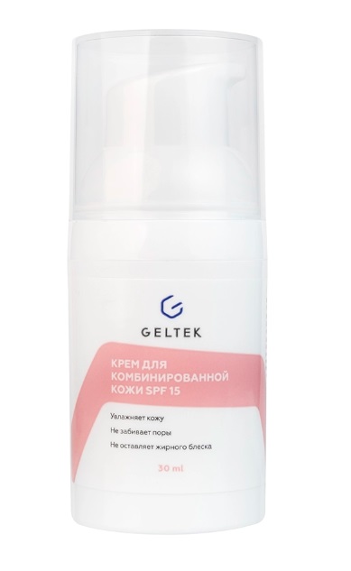 Geltek крем для комбинированной кожи, крем, 30 мл, 1 шт, SPF 15 фото