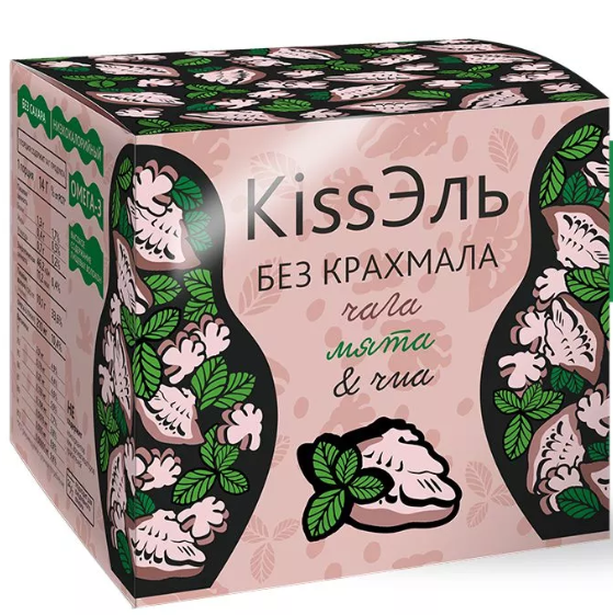 Сибирская клетчатка Kissэль Чага Мята, кисель, 14 г, 8 шт, без крахмала фото