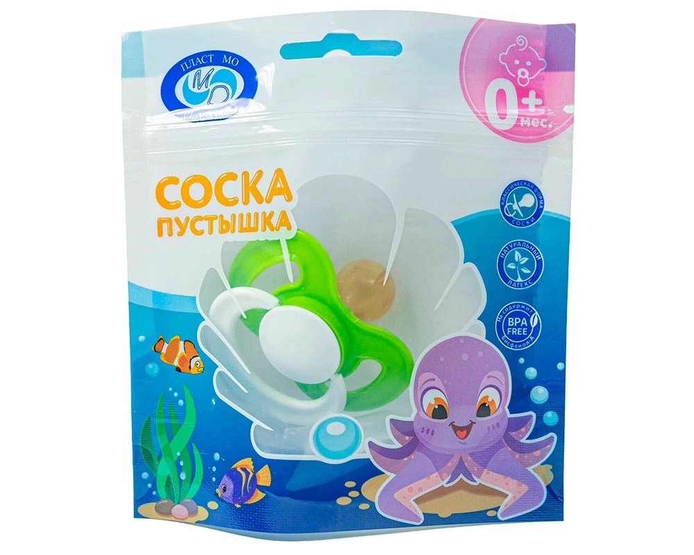 Соска-пустышка латексная с кольцом Бантик, 1 шт, тип Б-2 фото