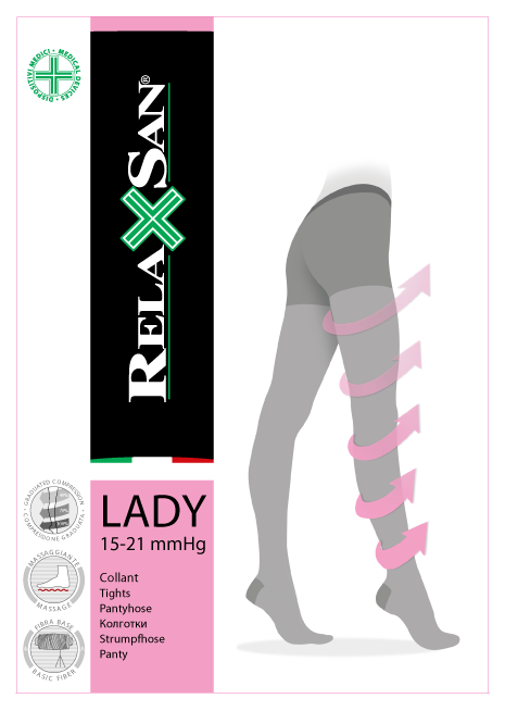 Relaxsan Lady Collant 70 den Колготки 1 класс компрессии, р. 2, 1 шт, черного цвета, арт. 980A (15-21 mm Hg) фото