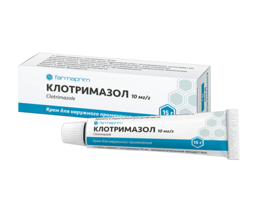Клотримазол, 1%, крем для наружного применения, 15 г, 1 шт. фото
