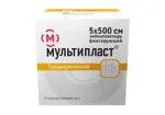 Мультипласт Лейкопластырь фиксирующий, 5 см х 500 см, пластырь медицинский, 1 шт, белого цвета, тканевая основа фото