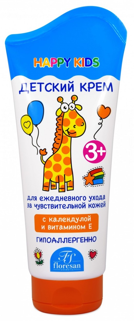 Happy kids Крем детский увлажняющий, крем для детей, 200 мл, 1 шт, с календулой и  витамином Е, арт. Ф-405а фото