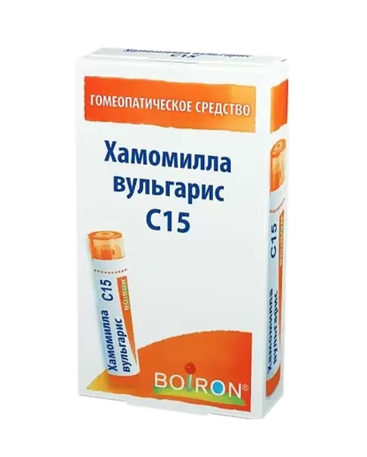 Хамомилла вульгарис С15, гранулы гомеопатические, 4 г, 1 шт. фото