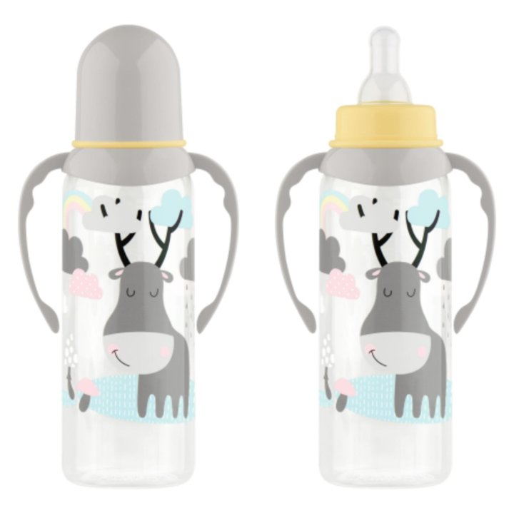 Малыши и малышки Lubby Бутылочка с силиконовой соской, 0+ мес, 250 мл, 1 шт, цвет в ассортименте, арт. 11391 фото