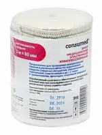 Консумед Бинт медицинский эластичный компрессионный с застежкой, 8 см х 3 м, 1 шт, средней растяжимости фото