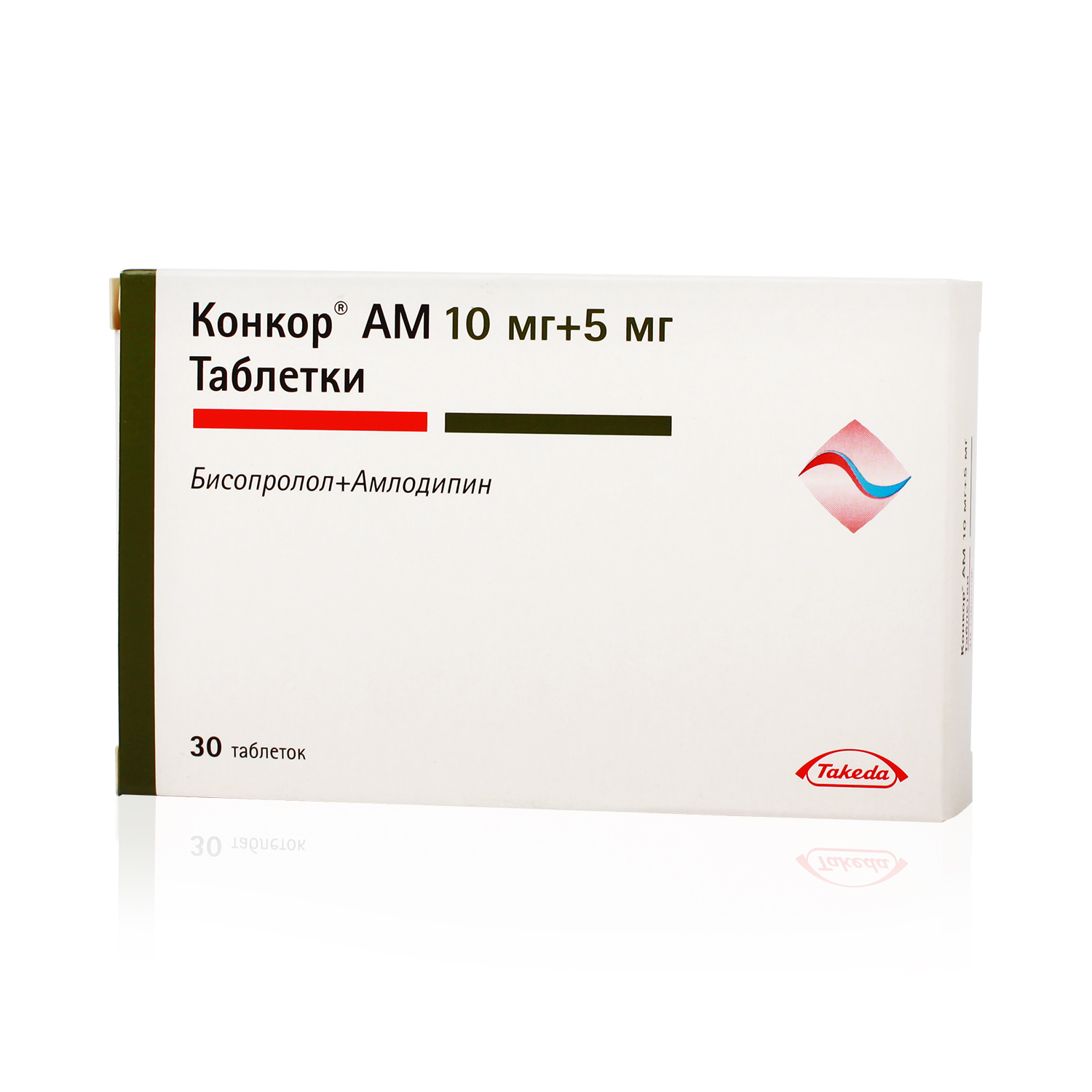 Конкор АМ, 10 мг+5 мг, таблетки, 30 шт. фото