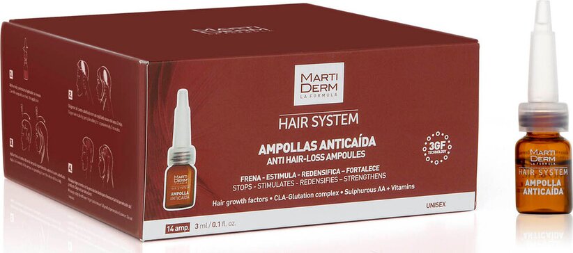 Martiderm hair system против выпадения волос, сыворотка, 3 мл, 14 шт. фото