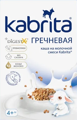 Kabrita каша гречневая на козьем молоке, 4+ мес, каша, 180 г, 1 шт. фото