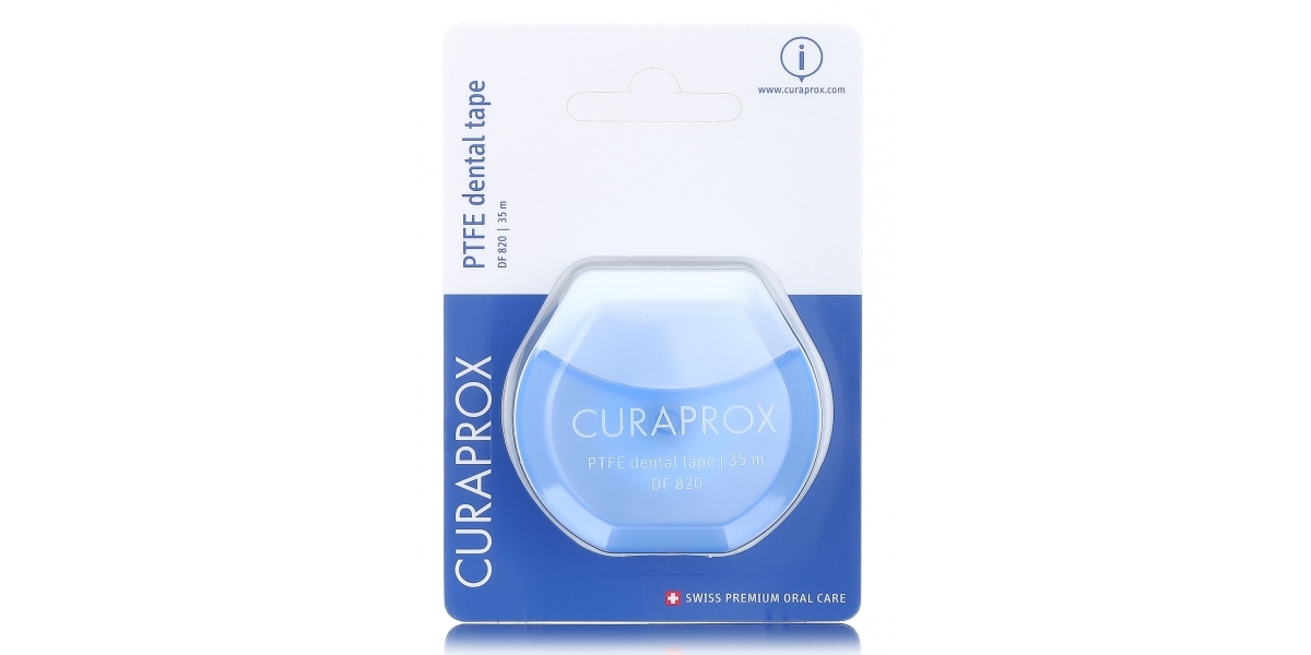 Curaprox Нить межзубная тефлоновая с хлоргексидином, 35 м, 1 шт. фото