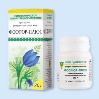 Фосфор-плюс, гранулы гомеопатические, 20 г, 1 шт. фото
