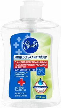 Shalet Жидкость-санитайзер с глицерином с антибактериальным и дезинфицирующим эффектом, раствор, 250 мл, 1 шт. фото