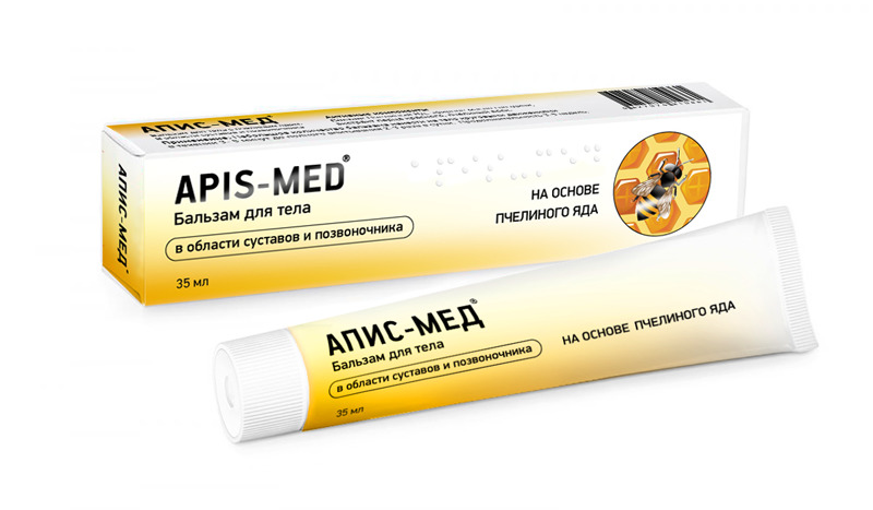 Апис-Мед бальзам для тела с пчелиным ядом, бальзам, 35 мл, 1 шт. фото