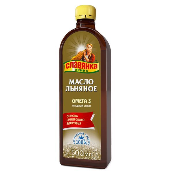 Славянка Арина Масло льняное, масло, 500 мл, 1 шт. фото