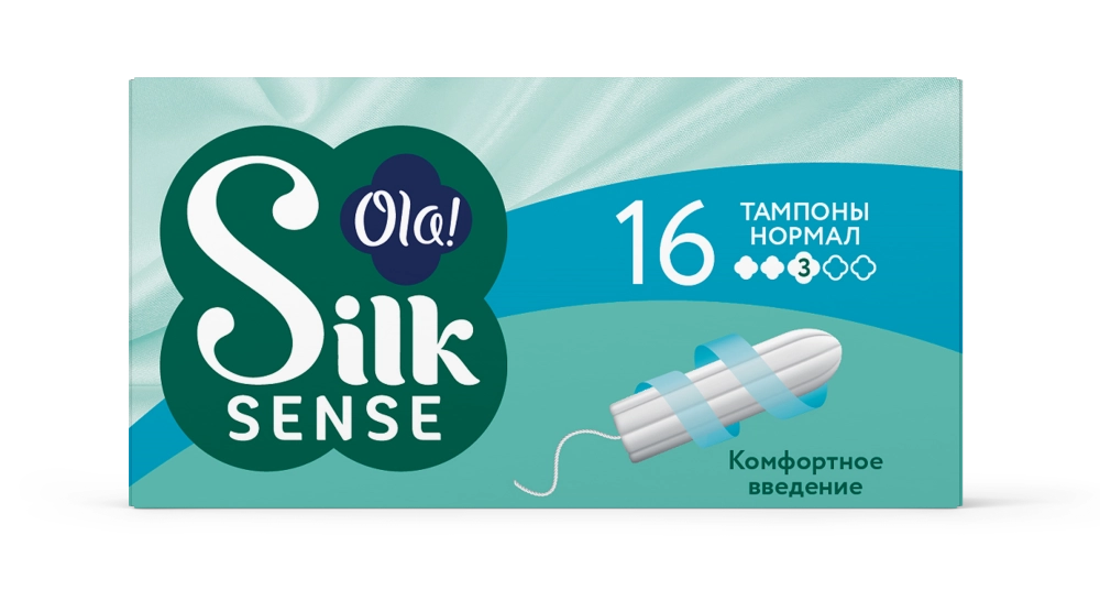 Ola! silk sense тампоны normal, тампоны женские гигиенические, 16 шт. фото