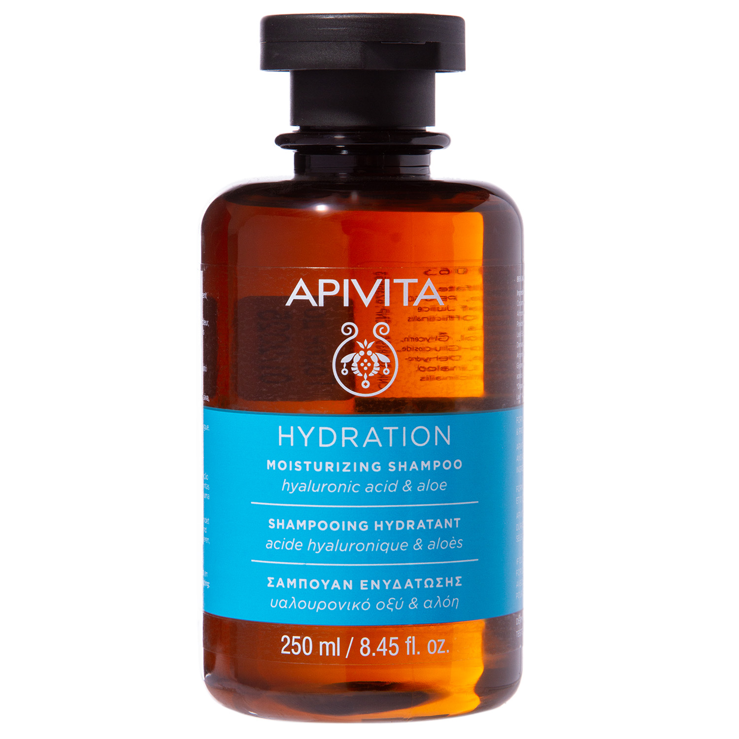 Apivita шампунь увлажняющий с гиалуроновой кислотой и алоэ, шампунь, 250 мл, 1 шт. фото
