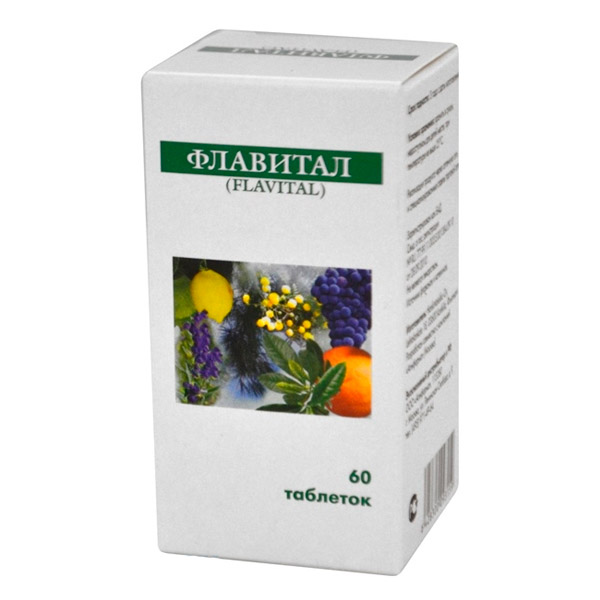 Флавитал, 600 мг, таблетки, 60 шт. фото