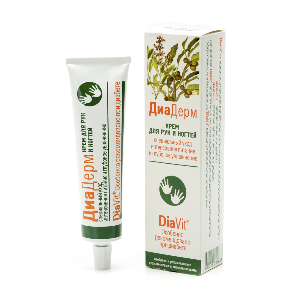 ДиаДерм крем для рук и ногтей серии DiaVit, крем для рук, 75 мл, 1 шт. фото