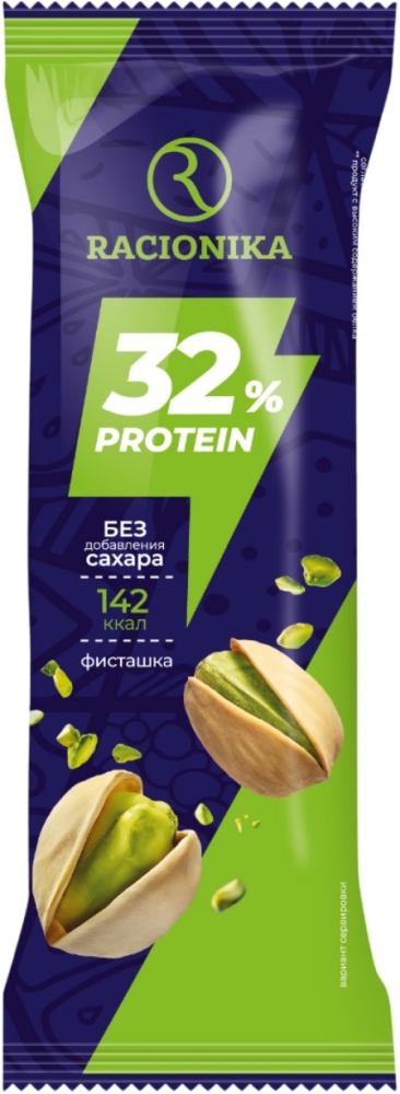 Racionika Батончик высокобелковый, 45 г, 1 шт, фисташка фото