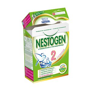 Nestogen 2, смесь молочная сухая, 300 г, 1 шт, для детей с 6 месяцев, с пребиотиками и лактобактериями фото