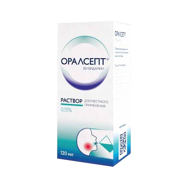 Оралсепт, 0.15%, раствор для местного применения, 120 мл, 1 шт. фото