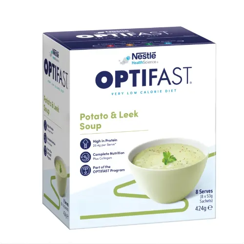 Nestle оптифаст диетическое лечебное энтеральное питание, порошок, 53 г, 8 шт, картофельный с луком порей фото
