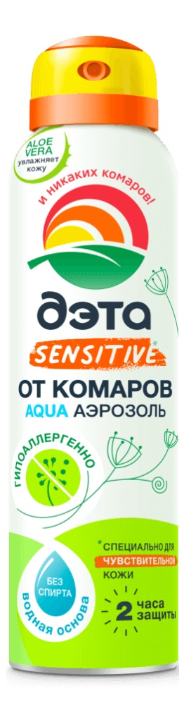Дэта Aqua Sensitive аэрозоль от комаров, аэрозоль, 150 мл, 1 шт, для чувствительной кожи фото