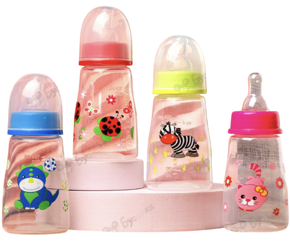 Бусинка Бутылочка с силиконовой соской, 125 мл, 1 шт, арт. 605 фото