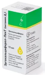 Эргокальциферол-ЛекТ, 0.0625 %, капли для приема внутрь (в масле), 15 мл, 1 шт. фото