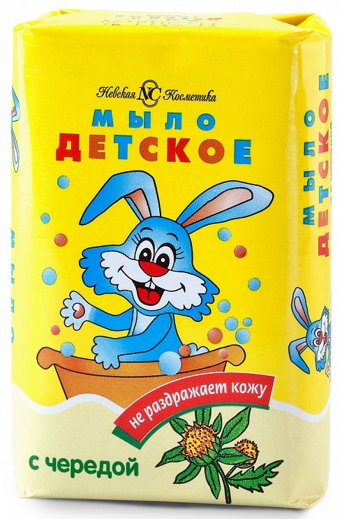 Невская Косметика Мыло туалетное детское, 90 г, 1 шт, с чередой фото
