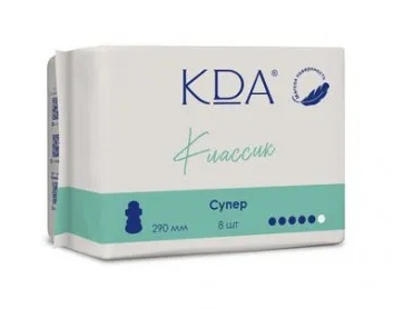 КДА Classic Super Прокладки мягкая поверхность, 8 шт, 5 капель фото