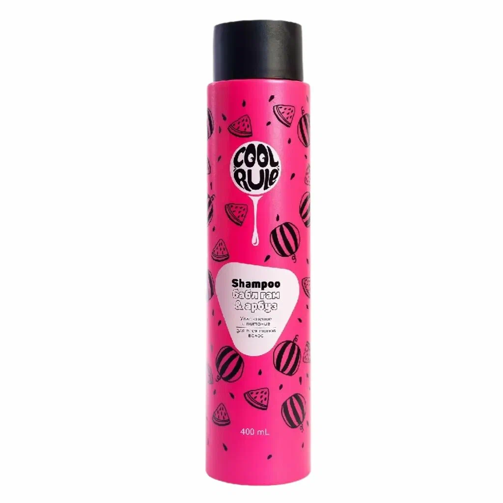 Cool Rule Hair шампунь увлажнение и питание бабл гам и арбуз, шампунь, 400 мл, 1 шт. фото