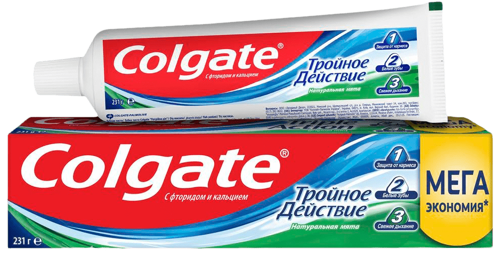 Colgate Тройное Действие, паста зубная, 150 мл, 1 шт, натуральная мята фото