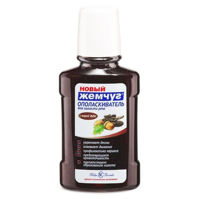 Новый Жемчуг Ополаскиватель для полости рта с корой дуба, ополаскиватель полости рта, 250 мл, 1 шт. фото
