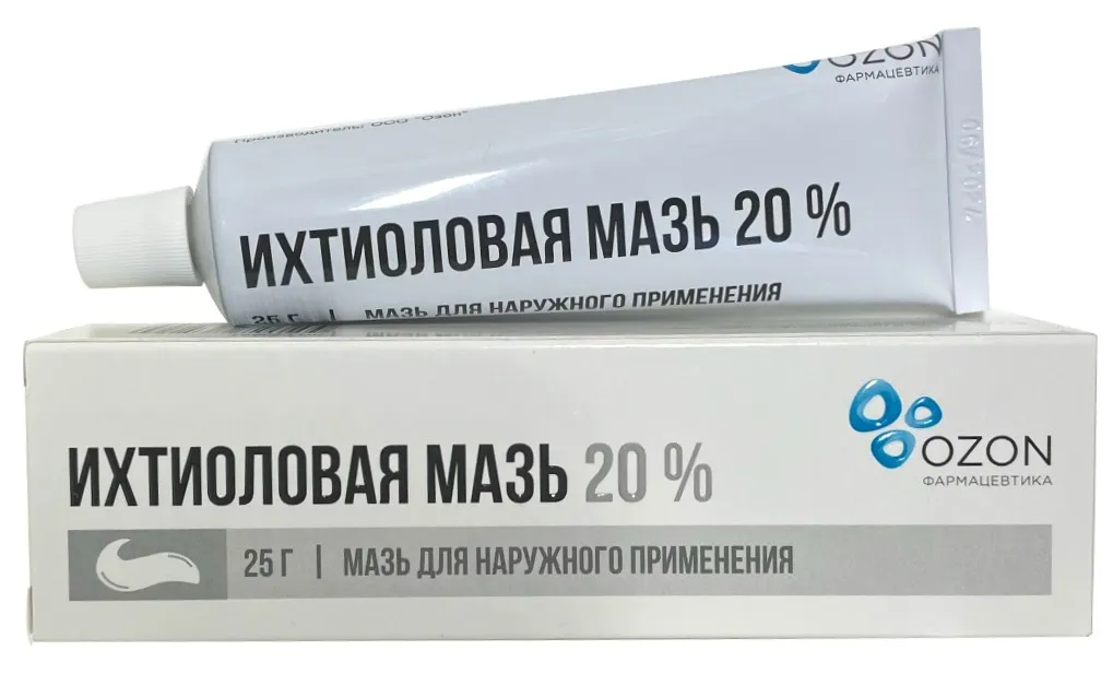 Ихтиоловая мазь, 20%, мазь для наружного применения, 25 г, 1 шт. фото