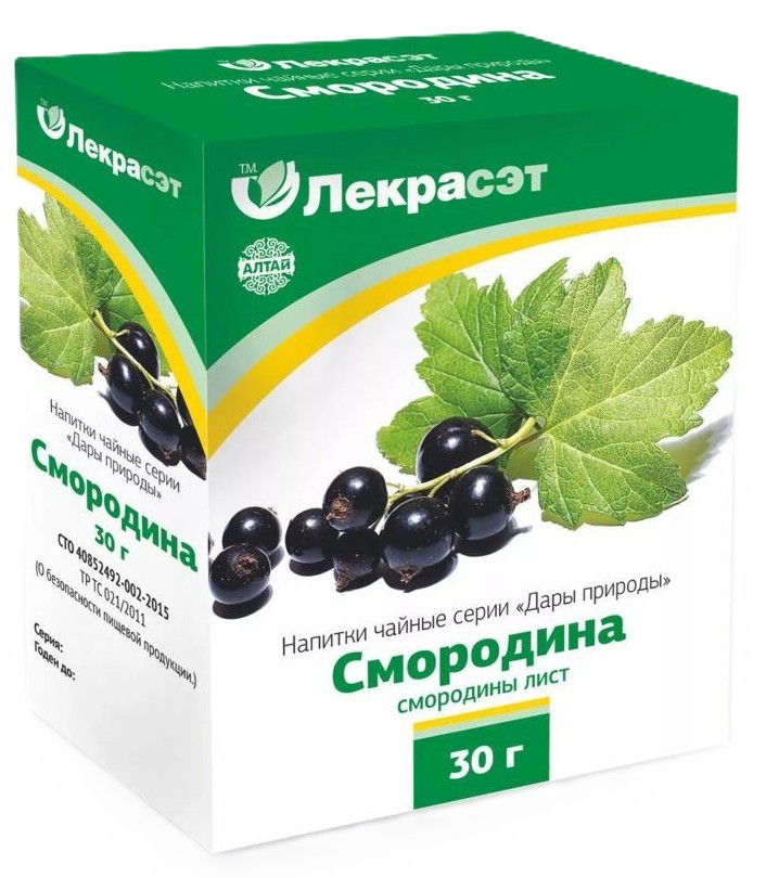 Смородины черной листья, фиточай, 30 г, 1 шт. фото