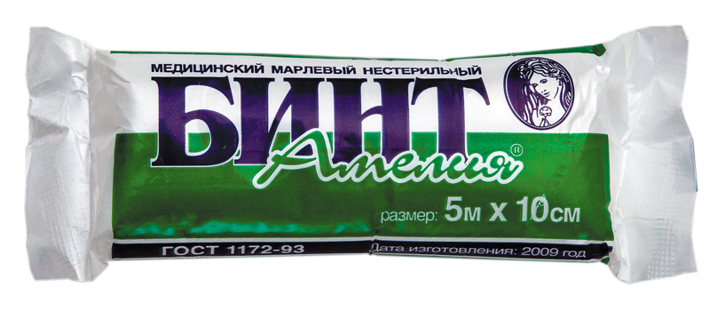 Амелия Бинт марлевый медицинский нестерильный, 10 см х 5 м, 1 шт. фото