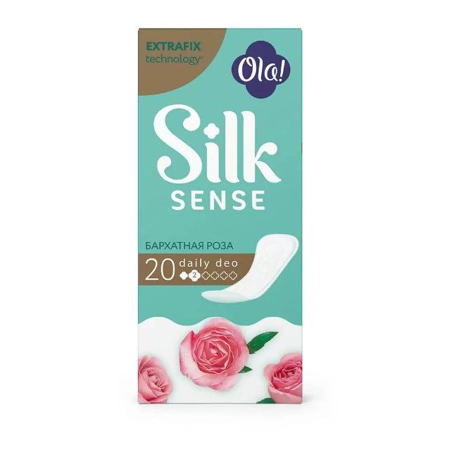 Ola Silk Sense daily deo Прокладки бархатная роза, прокладки гигиенические, 20 шт, ароматизированные фото