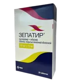 Зепатир, 100 мг + 50 мг, таблетки, покрытые пленочной оболочкой, 28 шт. фото