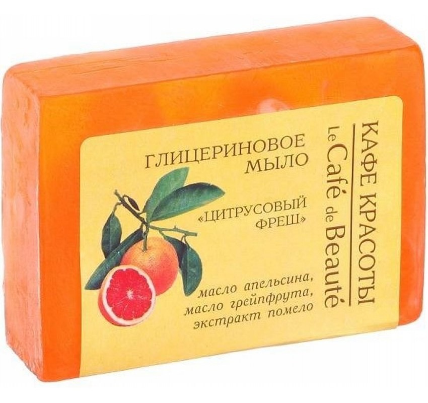 Кафе Красоты глицериновое мыло Цитрусовый фреш, мыло, 100 г, 1 шт. фото