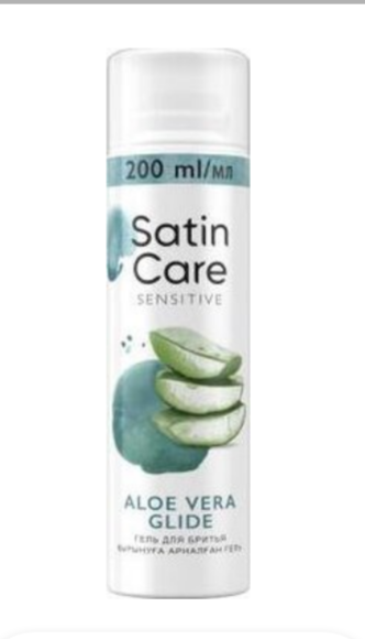 Gillette Satin Care Aloe Vera Glide Гель для бритья, 200 мл, 1 шт, для чувствительной кожи фото