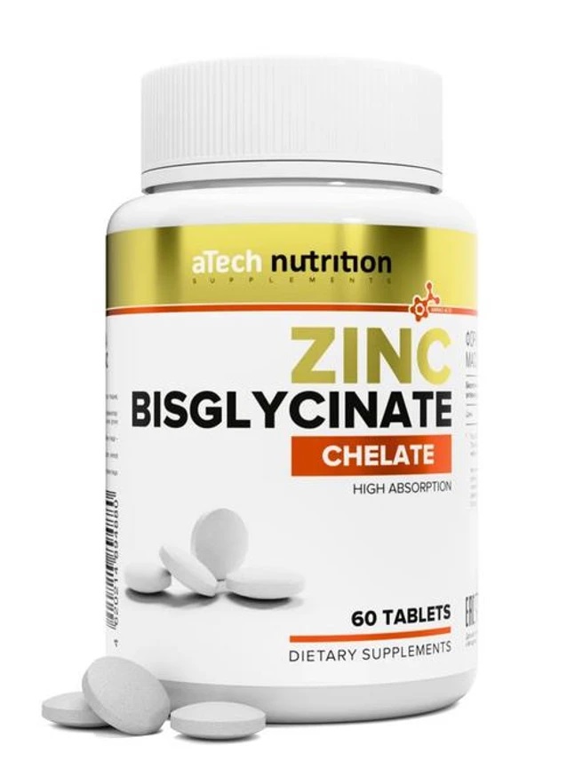 Atech nutrition Цинк бисглицинат, 25 мг, таблетки, 60 шт. фото